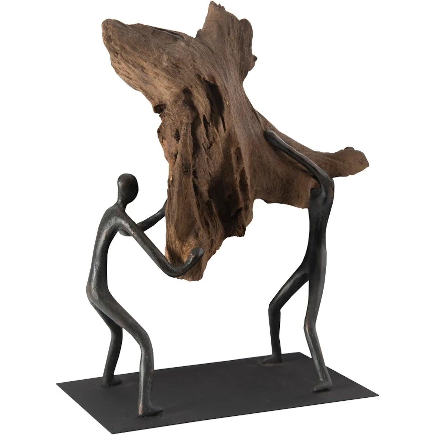 002 SI-1790218 | Additional Silo | Atlas Balancing Wood Sculpture by Phillips Collection in black, brown and brown, black. Made from wood, metal in a eclectic & global style.