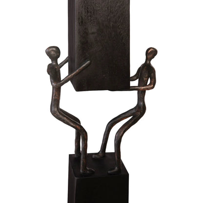 Atlas Balancing Sculpture by Phillips Collection in black. Made from wood, metal in a eclectic & global style.