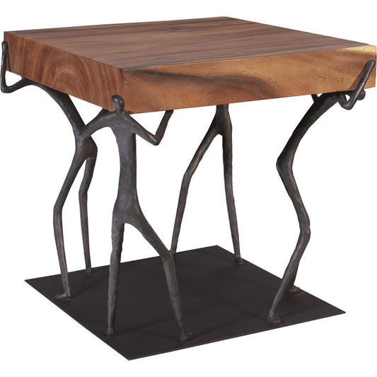 Atlas Side Table Chamcha Wood, Natural by Phillips Collection in natural. Made from unique in a eclectic & global style.