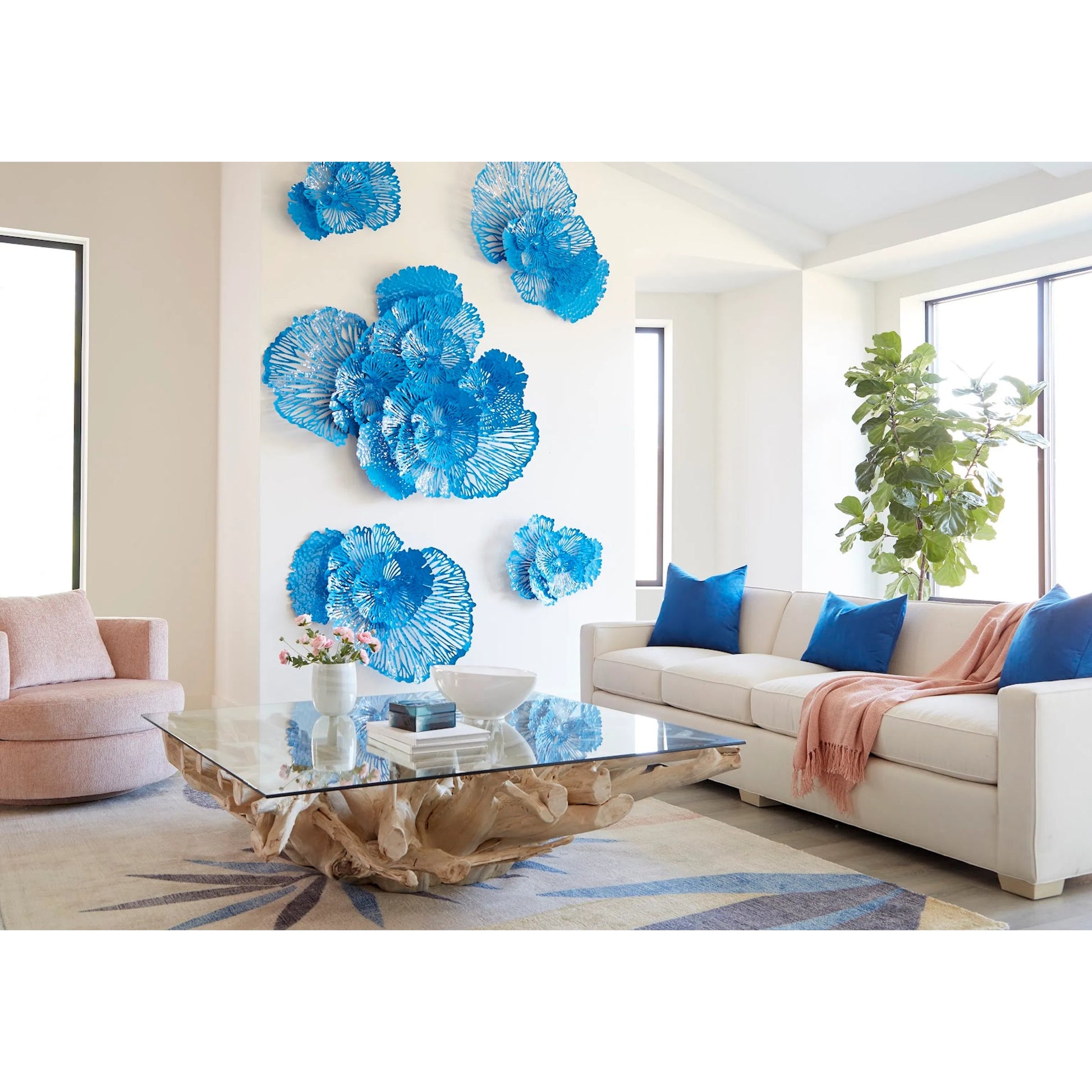 Flower Wall Art by Phillips Collection. Made from metal in a eclectic & global style.