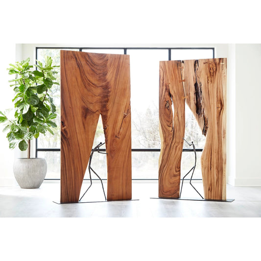 Atlas Screen by Phillips Collection in brown, black. Made from wood, chamcha wood, metal in a eclectic & global style.