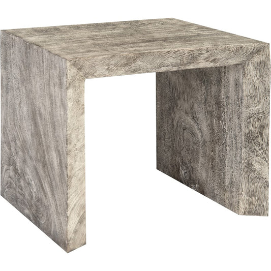 Waterfall Side Table by Phillips Collection in gray stone. Made from unique in a eclectic & global style.