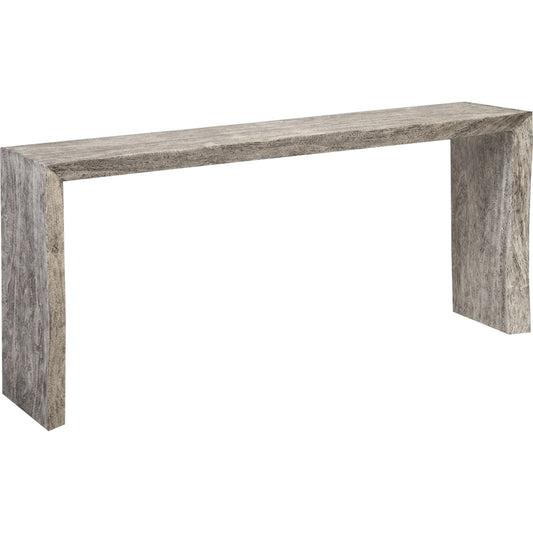 Waterfall Console Table by Phillips Collection in gray stone. Made from unique in a eclectic & global style.