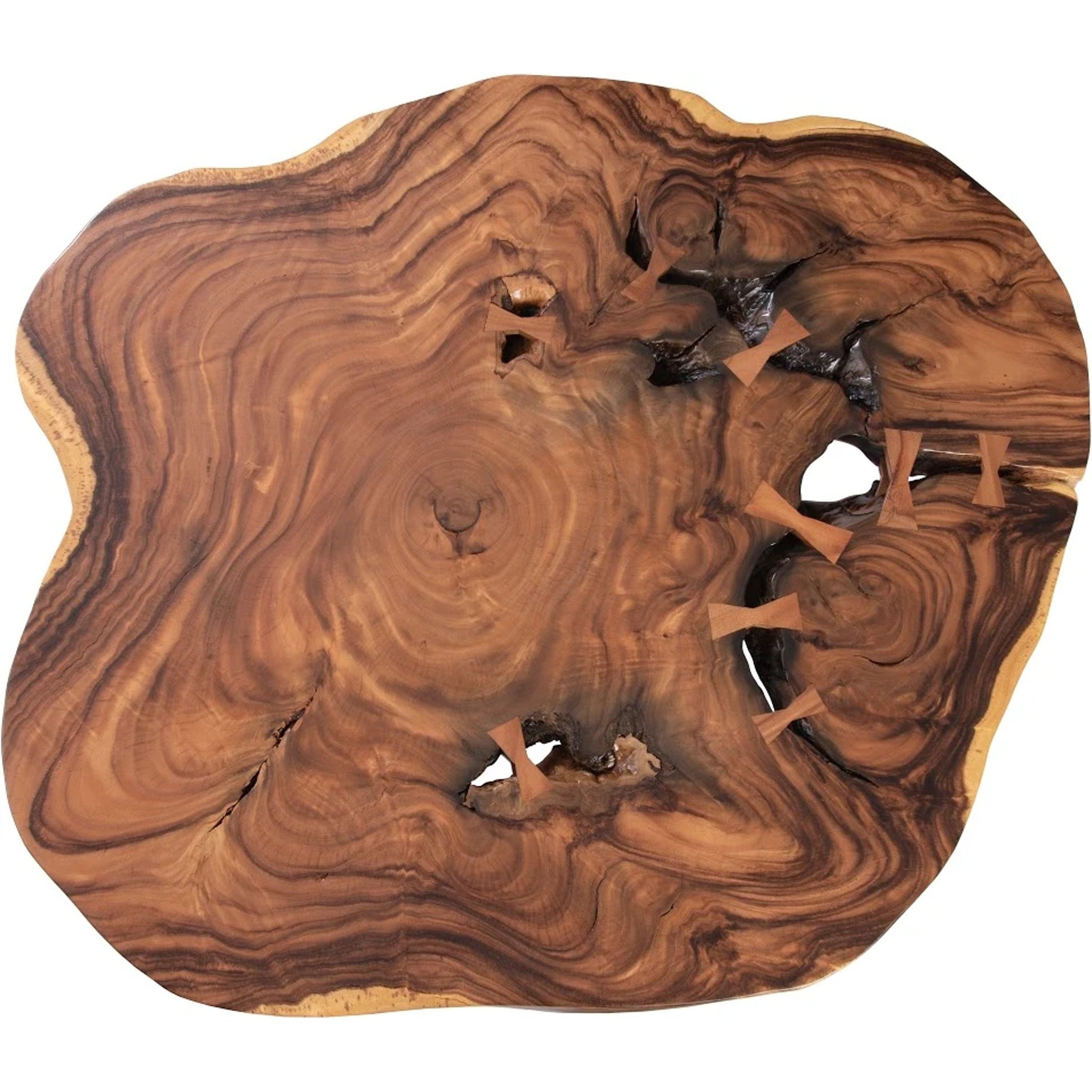 Floating XL Natural Coffee Table by Phillips Collection in brown. Made from wood, chamcha wood in a modern style.