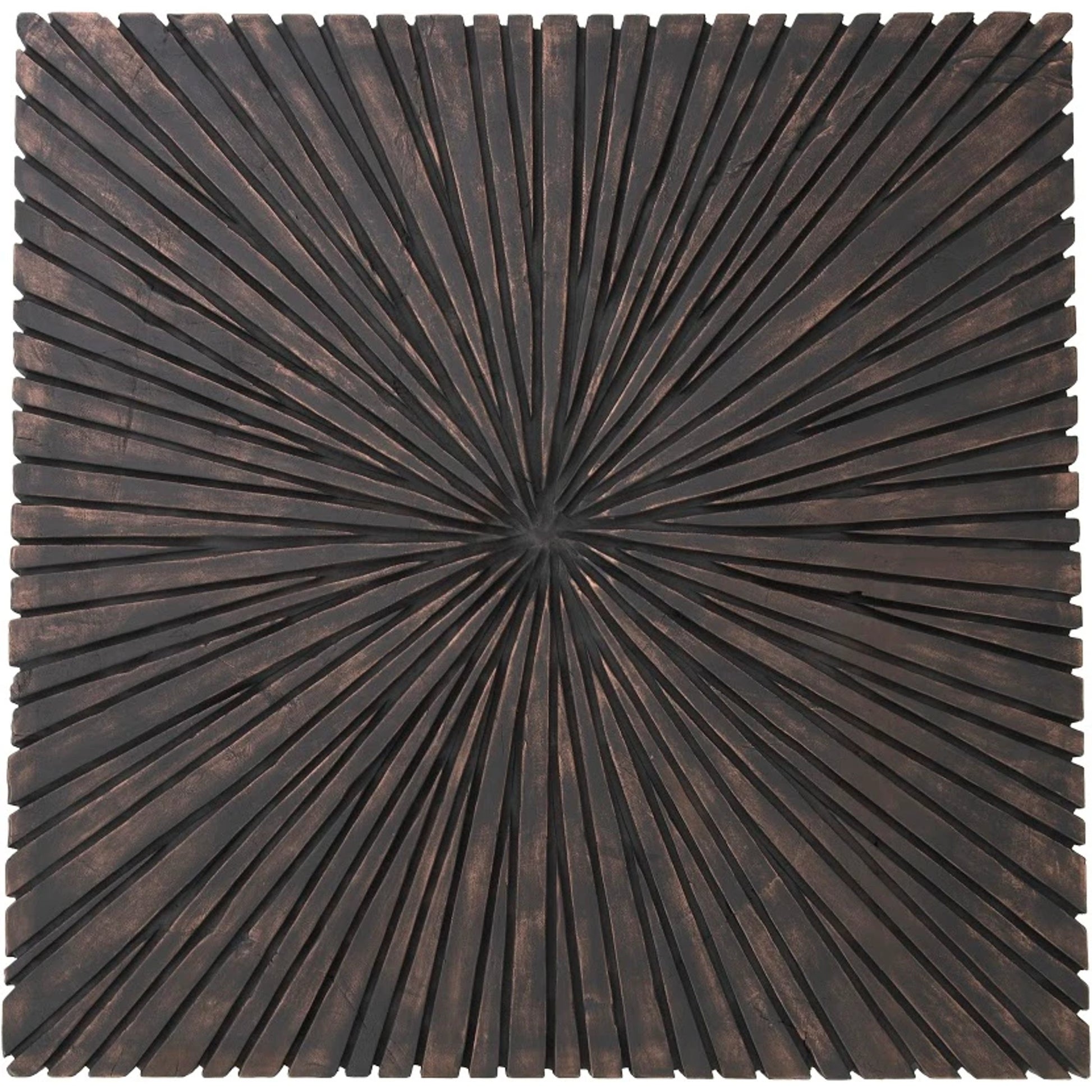 Chainsaw Square Coffee Table by Phillips Collection in black. Made from wood, chamcha wood, metal, iron in a modern style.