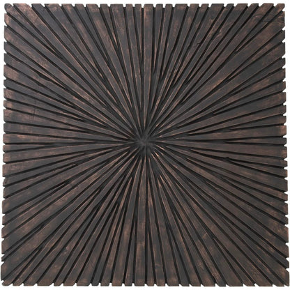 Chainsaw Square Coffee Table by Phillips Collection in black. Made from wood, chamcha wood, metal, iron in a modern style.