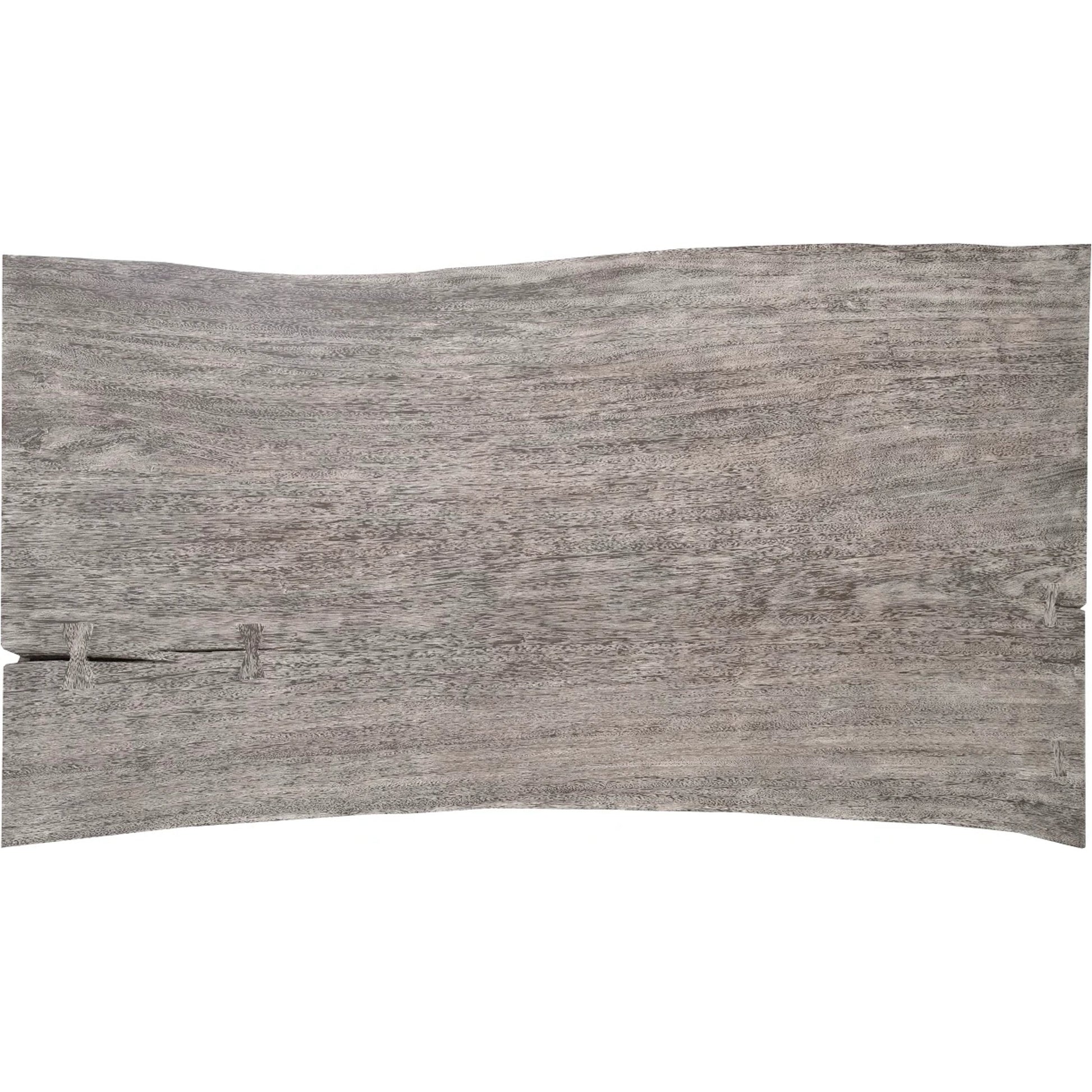 Waterfall Gray Stone Desk by Phillips Collection in gray, black and gray stone. Made from wood, chamcha wood, metal, iron in a eclectic & global style.