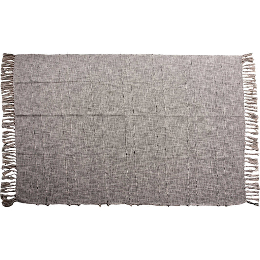 Craighead Throw by HedgeApple Essentials in black, natural. Made from cotton in a modern style.