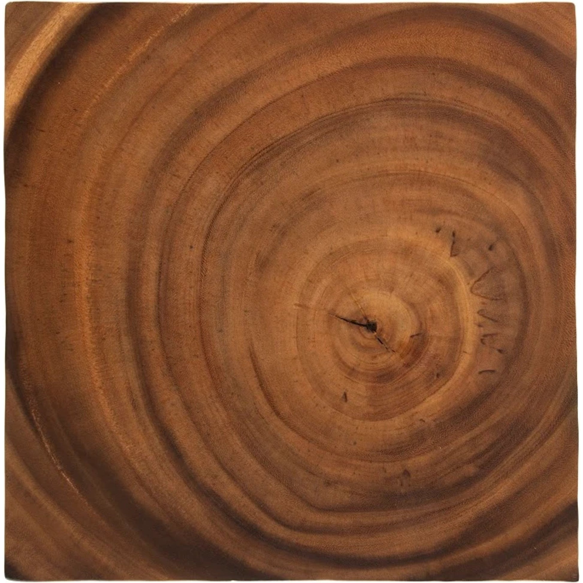 Inverted Pyramid Side Table by Phillips Collection. Made from wood, chamcha wood, metal, iron in a rustic style.