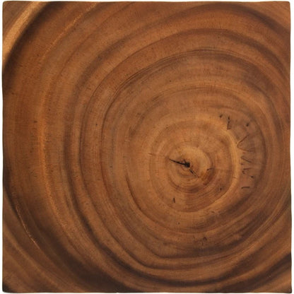 Inverted Pyramid Side Table by Phillips Collection. Made from wood, chamcha wood, metal, iron in a rustic style.