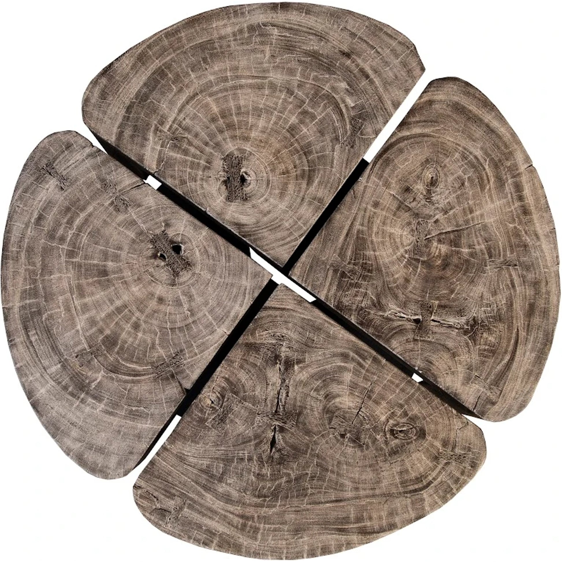 Clover Gray Stone Coffee Table by Phillips Collection in gray stone. Made from unique in a rustic style.