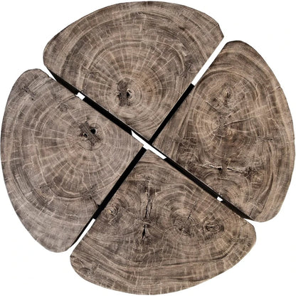 Clover Gray Stone Coffee Table by Phillips Collection in gray stone. Made from unique in a rustic style.