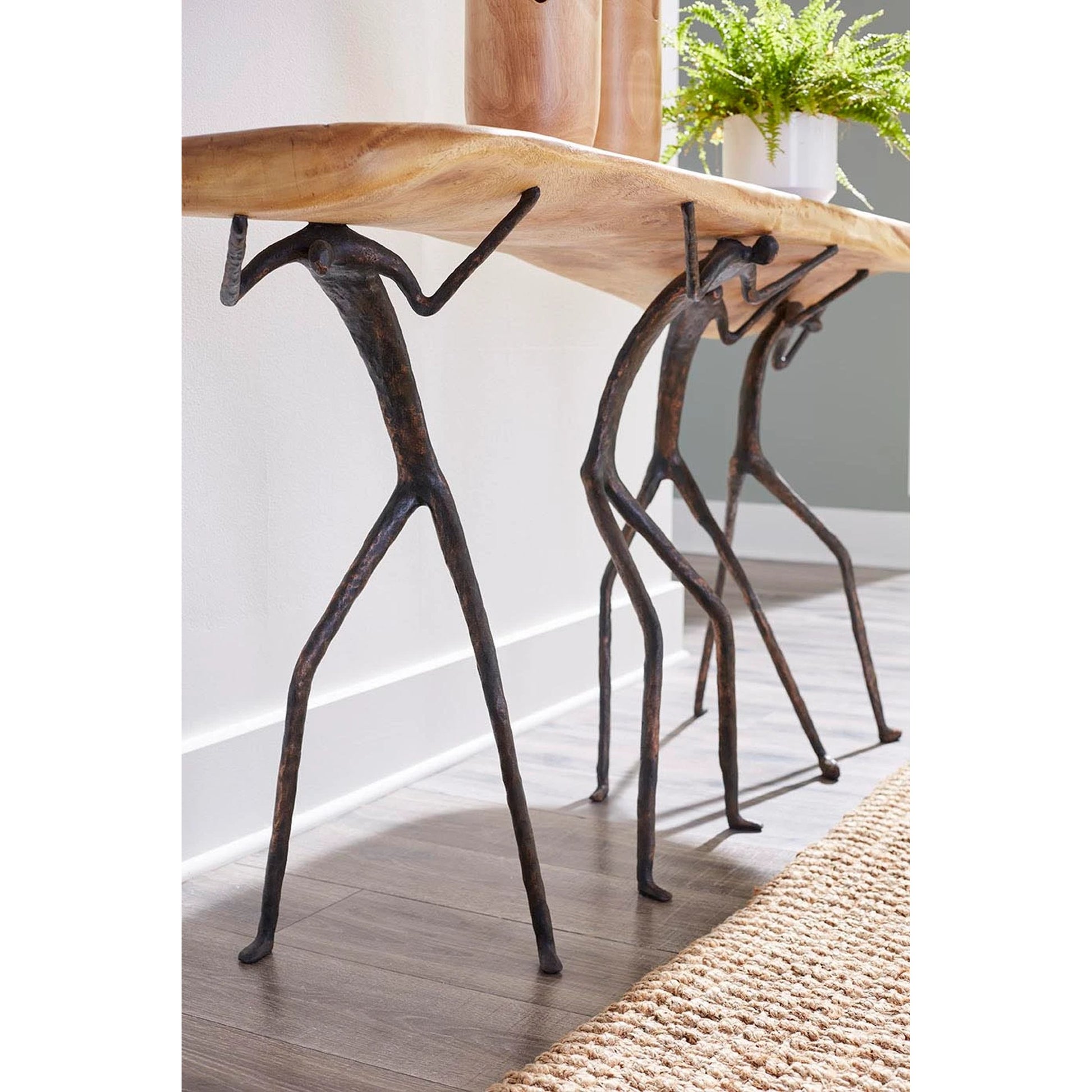Atlas Rounded Console Table by Phillips Collection. Made from unique in a eclectic & global style.