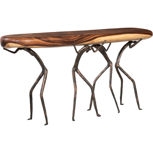Atlas Rounded Console Table by Phillips Collection. Made from unique in a eclectic & global style.