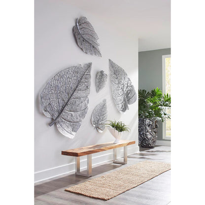 Birch Leaf Wall Art by Phillips Collection. Made from metal in a coastal style.
