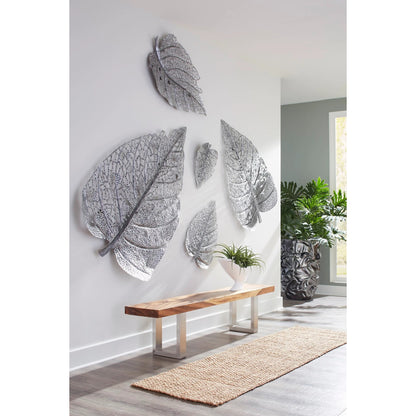 Birch Leaf Wall Art by Phillips Collection. Made from metal in a coastal style.