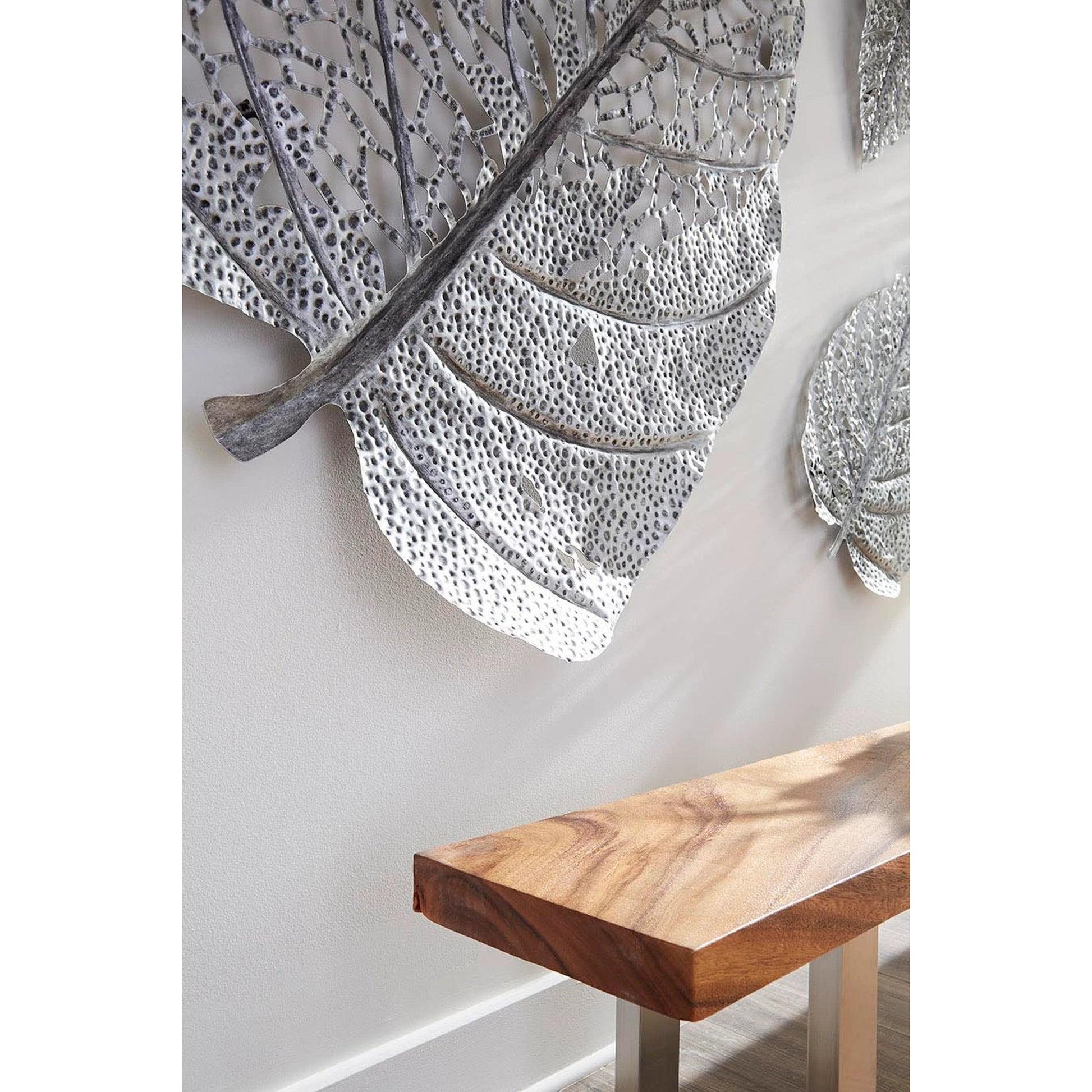 Birch Leaf Wall Art by Phillips Collection. Made from metal in a coastal style.