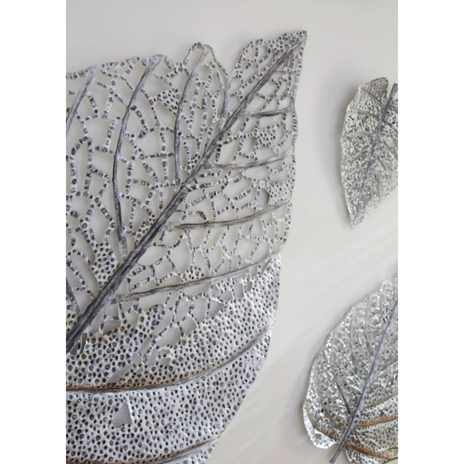 Birch Leaf Wall Art by Phillips Collection. Made from metal in a coastal style.
