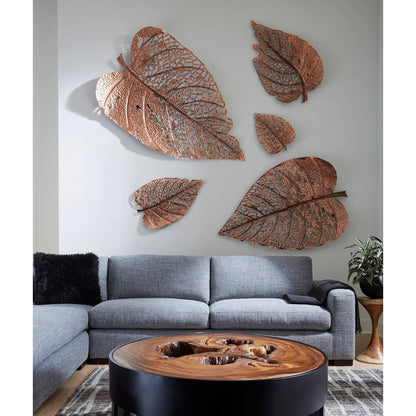 Birch Leaf Wall Art by Phillips Collection. Made from metal in a coastal style.