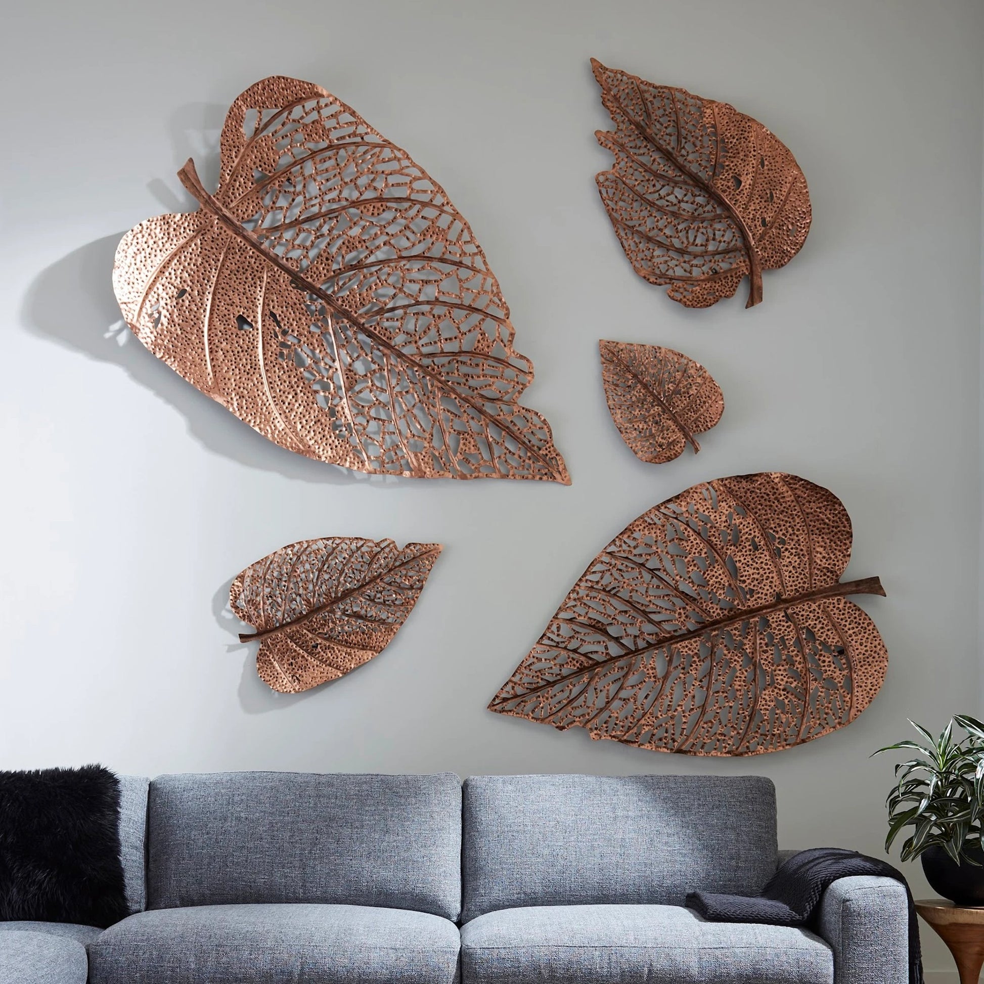 Birch Leaf Wall Art by Phillips Collection. Made from metal in a coastal style.