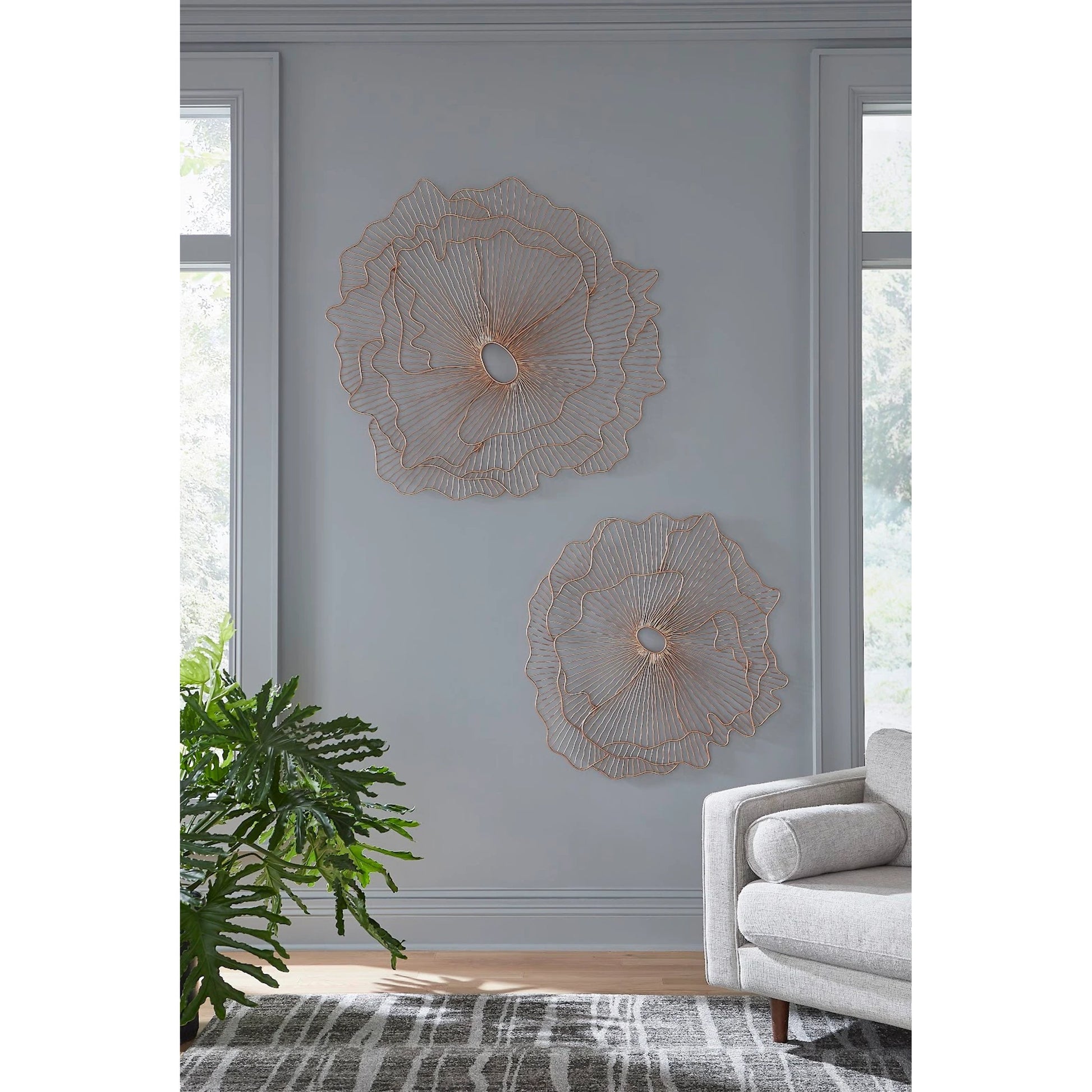 Poppy Flower Wall Art by Phillips Collection. Made from metal in a modern style.