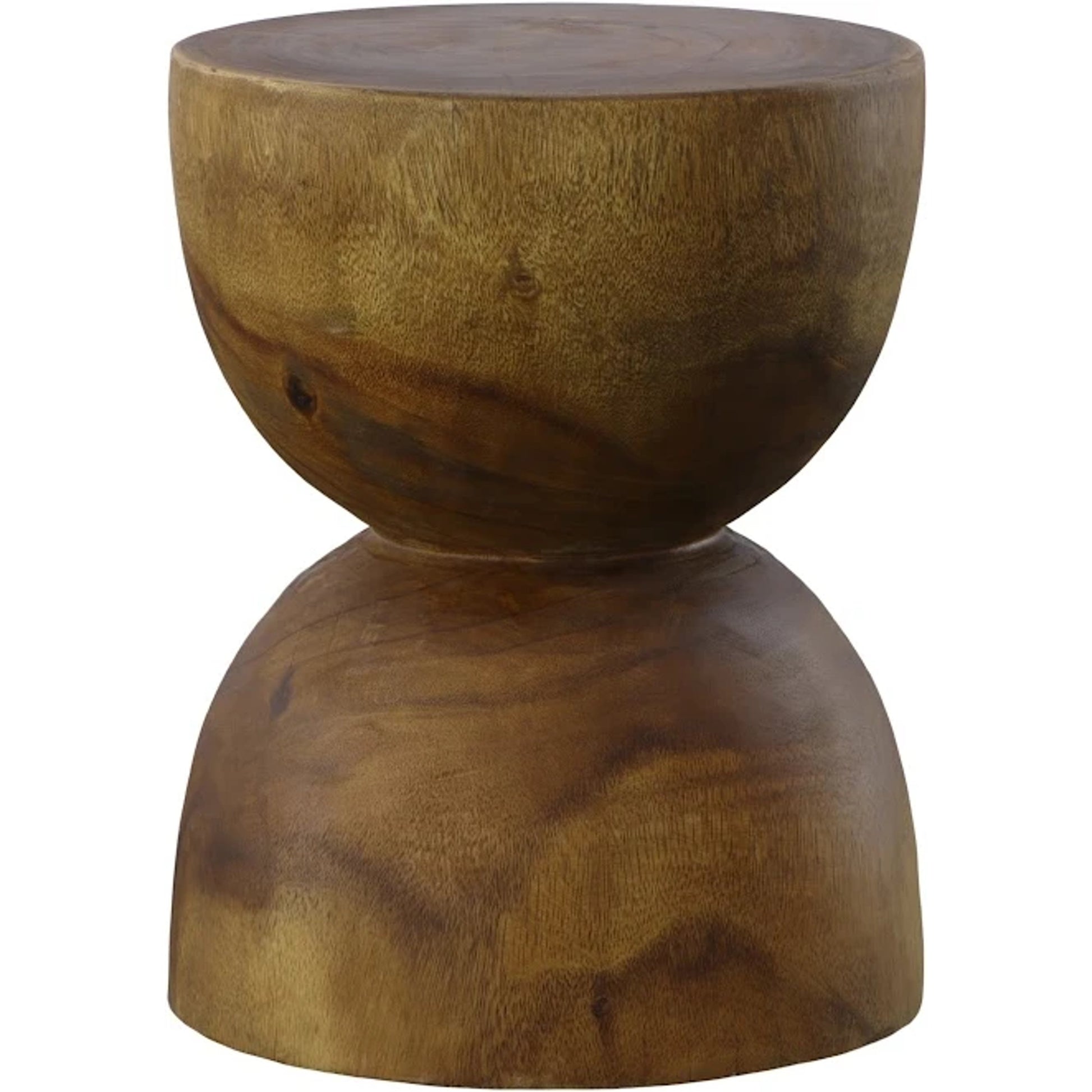 Totem Natural Stool by Phillips Collection in brown. Made from wood, chamcha wood in a modern style.