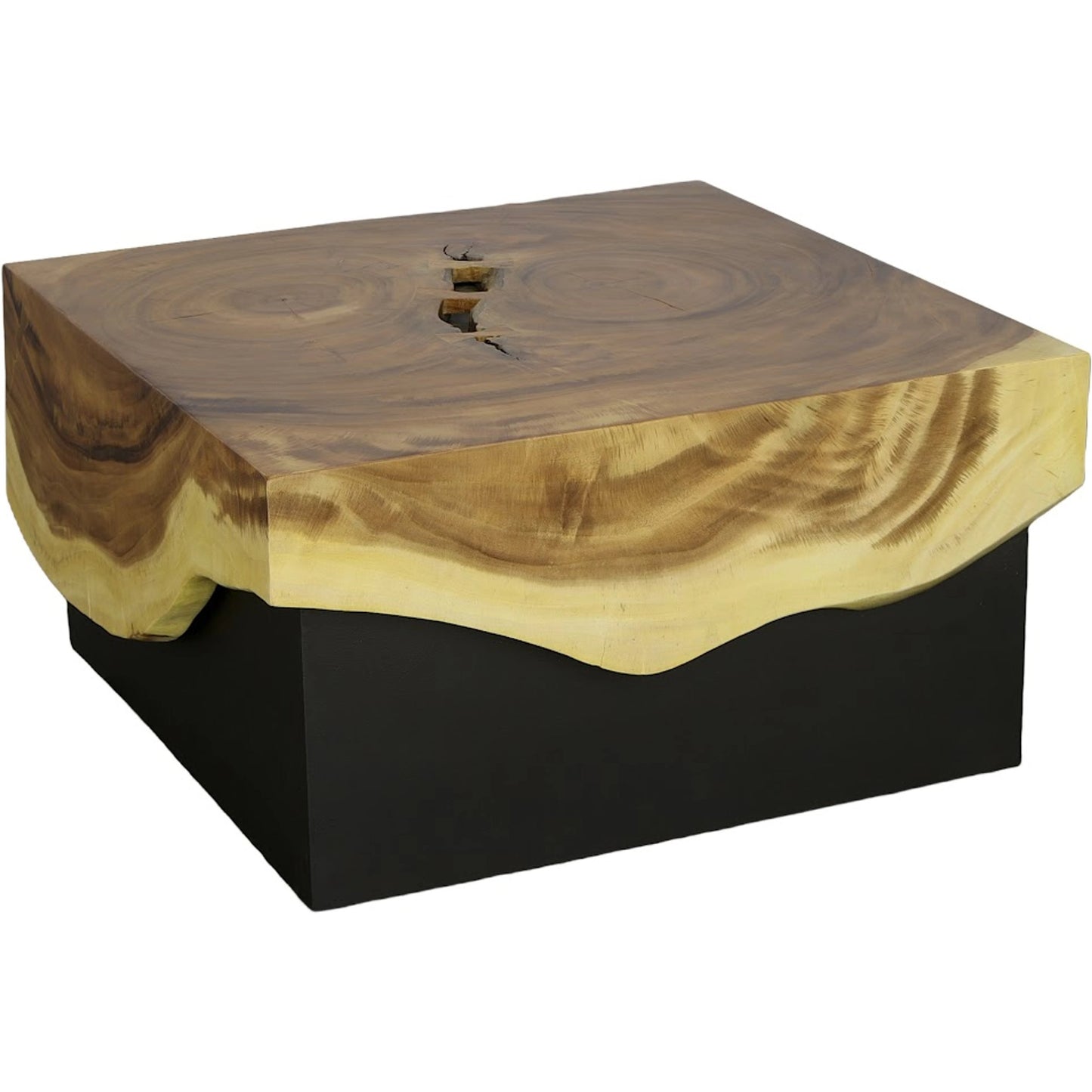 001 SI-2065469 | Primary Silo | Overflow Coffee Table by Phillips Collection in black, brown. Made from acacia wood, iron in a modern style.