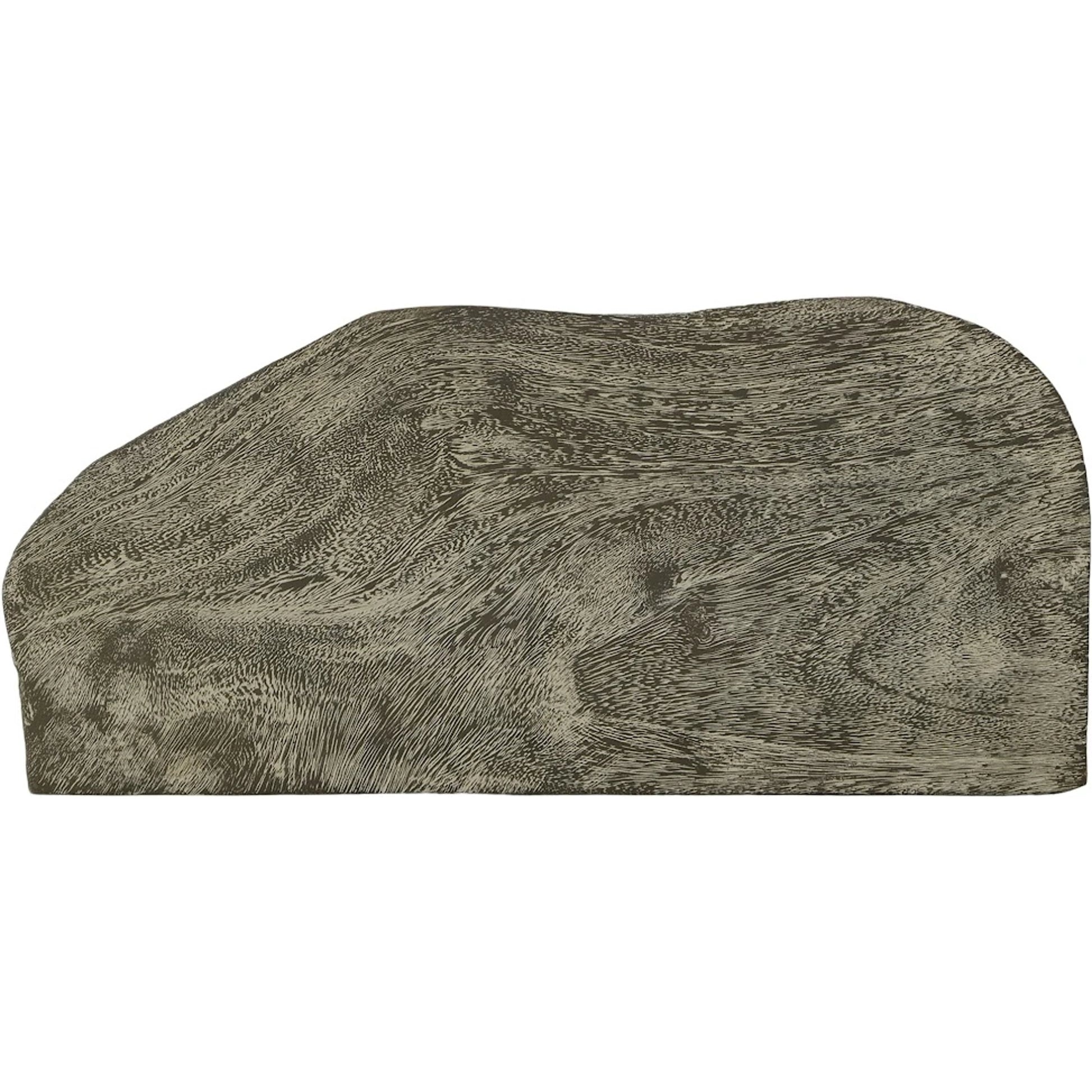 Floating Wall Shelf by Phillips Collection in gray and gray stone. Made from wood, chamcha wood in a modern style.