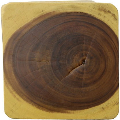 Natural Twist Pedestal by Phillips Collection in brown. Made from chamcha wood in a modern style.