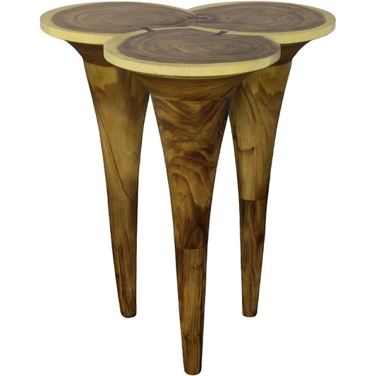 Marley Bar Table by Phillips Collection in brown and natural. Made from wood, chamcha wood in a unique style.