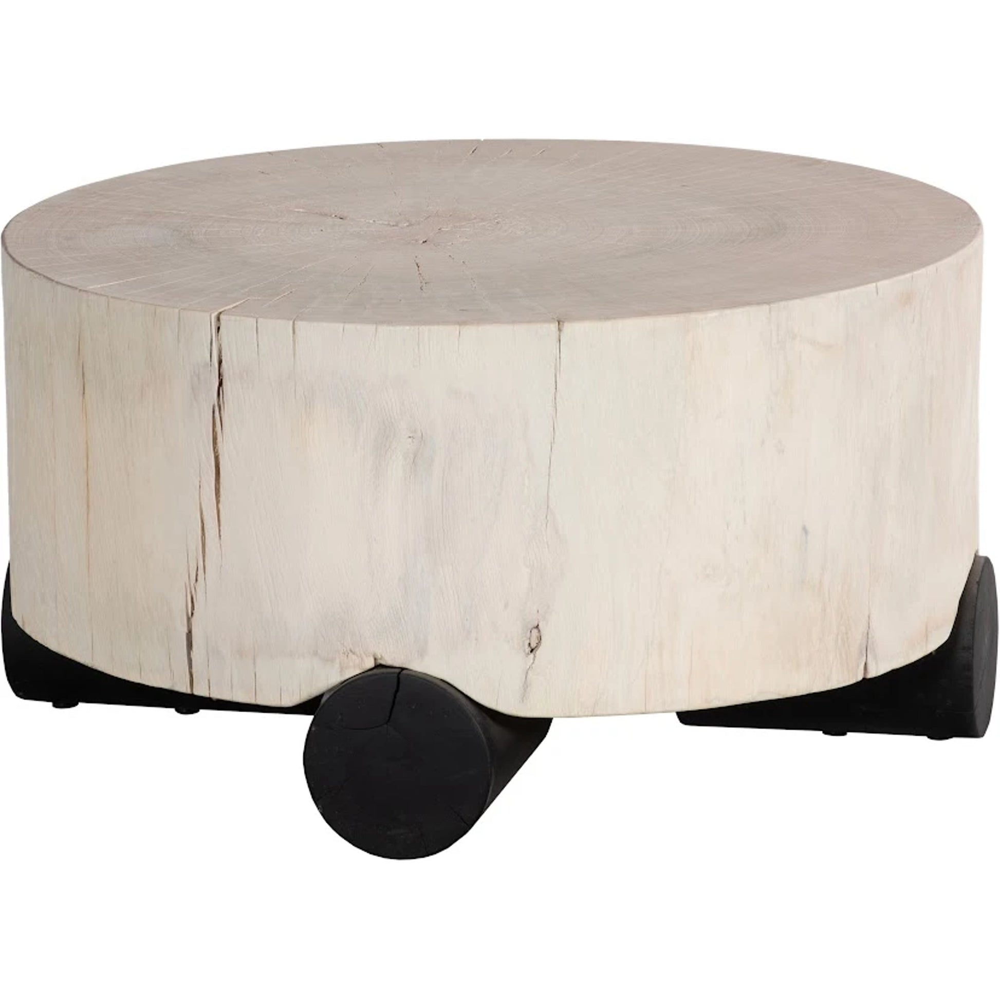 Core Coffee Table by Phillips Collection in natural bleached grain. Made from wood, teak in a modern style.