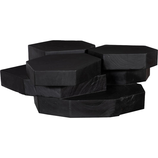 Wood Coffee Table by Phillips Collection in black. Made from wood in a unique style.