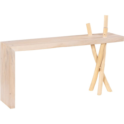 Branch Waterfall Console Table by Phillips Collection in off white and bleached. Made from wood, chamcha wood in a modern style.