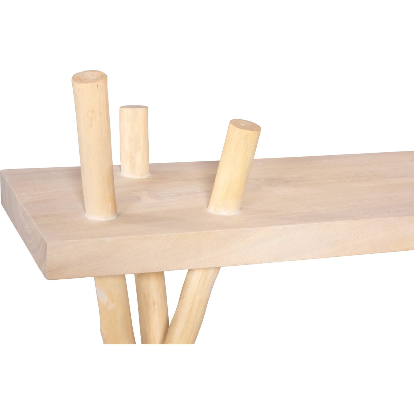 003 SI-2299650 | Closeup | Branch Waterfall Console Table by Phillips Collection in off white and bleached. Made from wood, chamcha wood in a modern style.