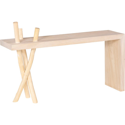 Branch Waterfall Console Table by Phillips Collection in off white and bleached. Made from wood, chamcha wood in a modern style.