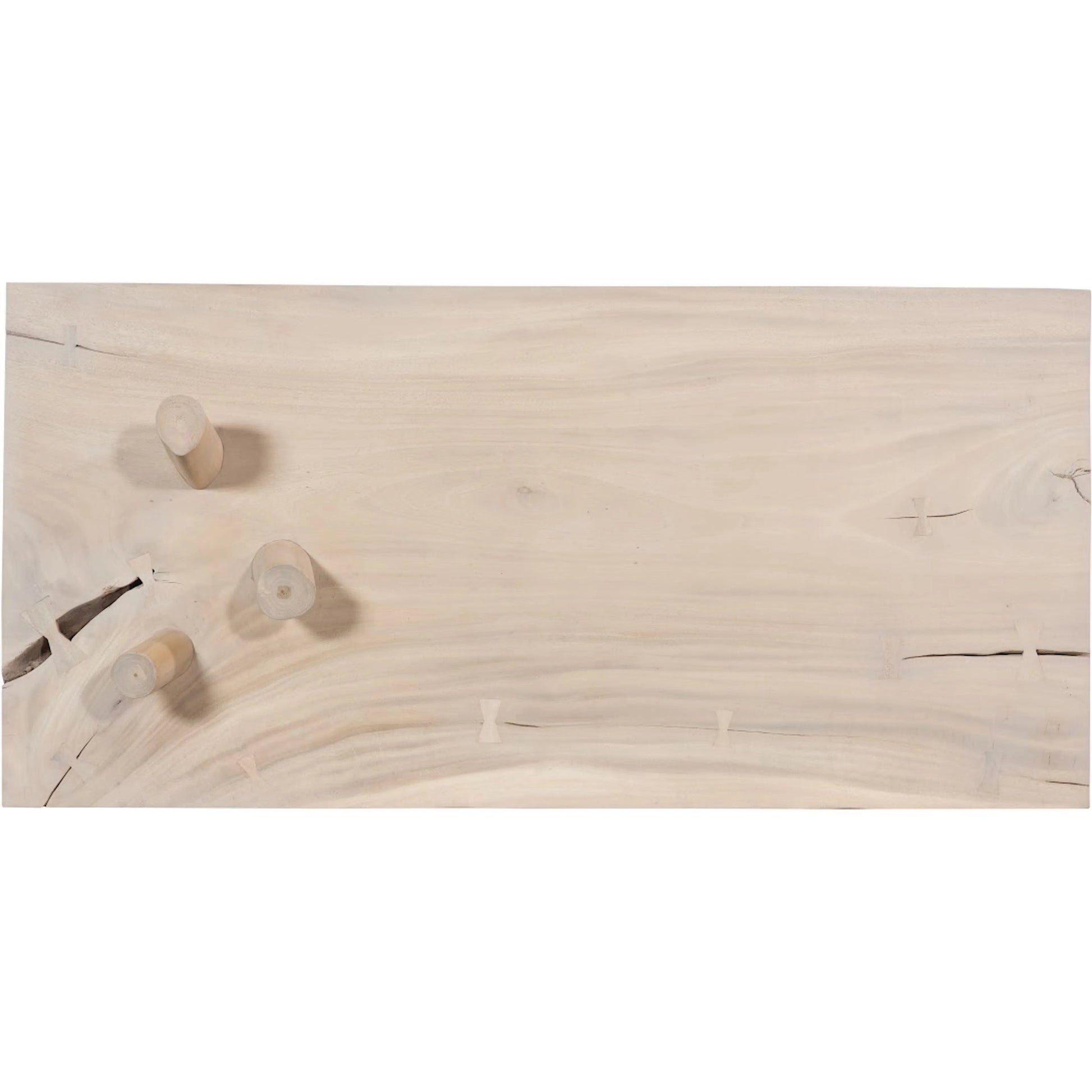 Branch Waterfall Desk by Phillips Collection in off white and bleached. Made from wood, chamcha wood in a transitional style.