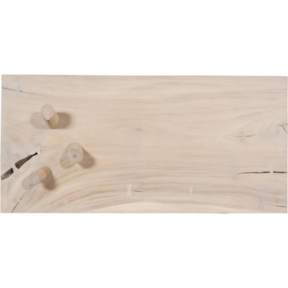 Branch Waterfall Desk by Phillips Collection in off white and bleached. Made from wood, chamcha wood in a transitional style.