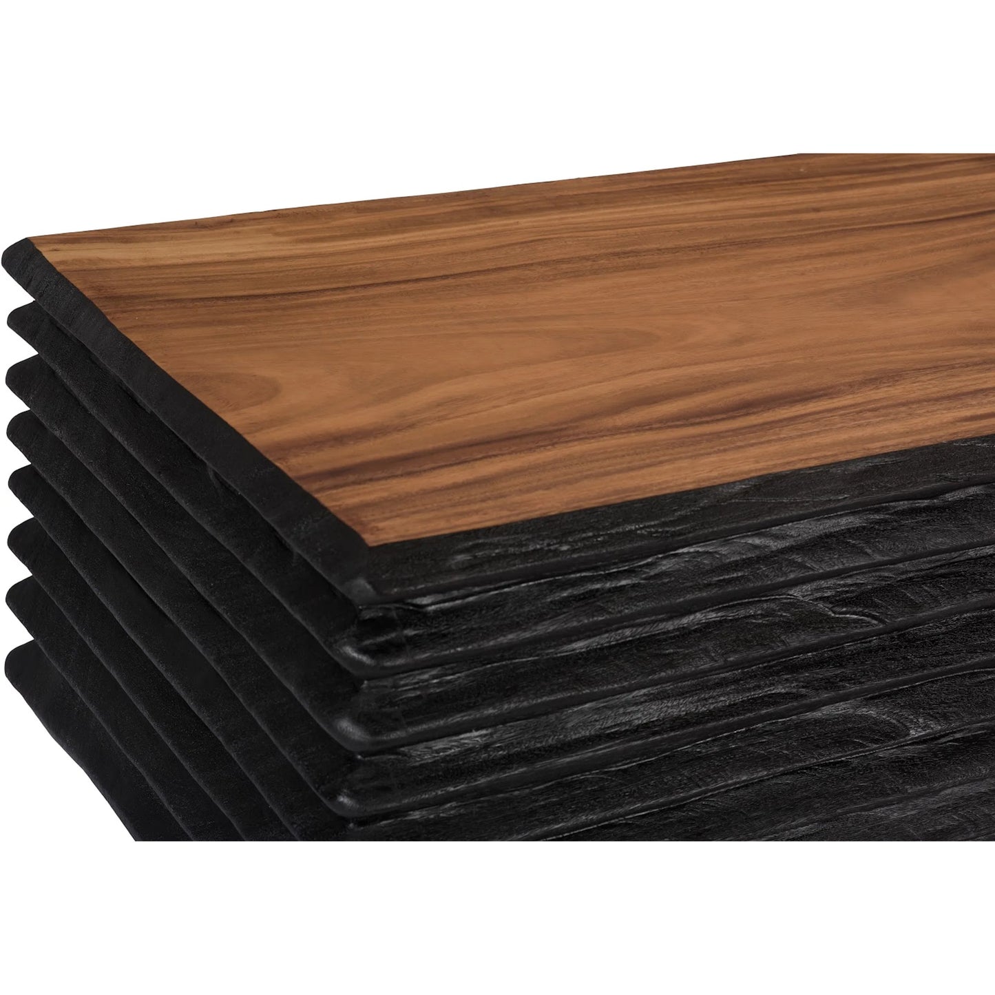 002 SI-2299733 | Closeup | Layered Coffee Table by Phillips Collection in black, brown and natural. Made from wood, chamcha wood in a eclectic & global style.