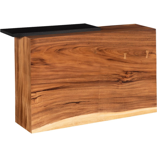 Plateau Console Table by Phillips Collection in black, brown and natural. Made from wood, chamcha wood, metal, iron in a unique style.