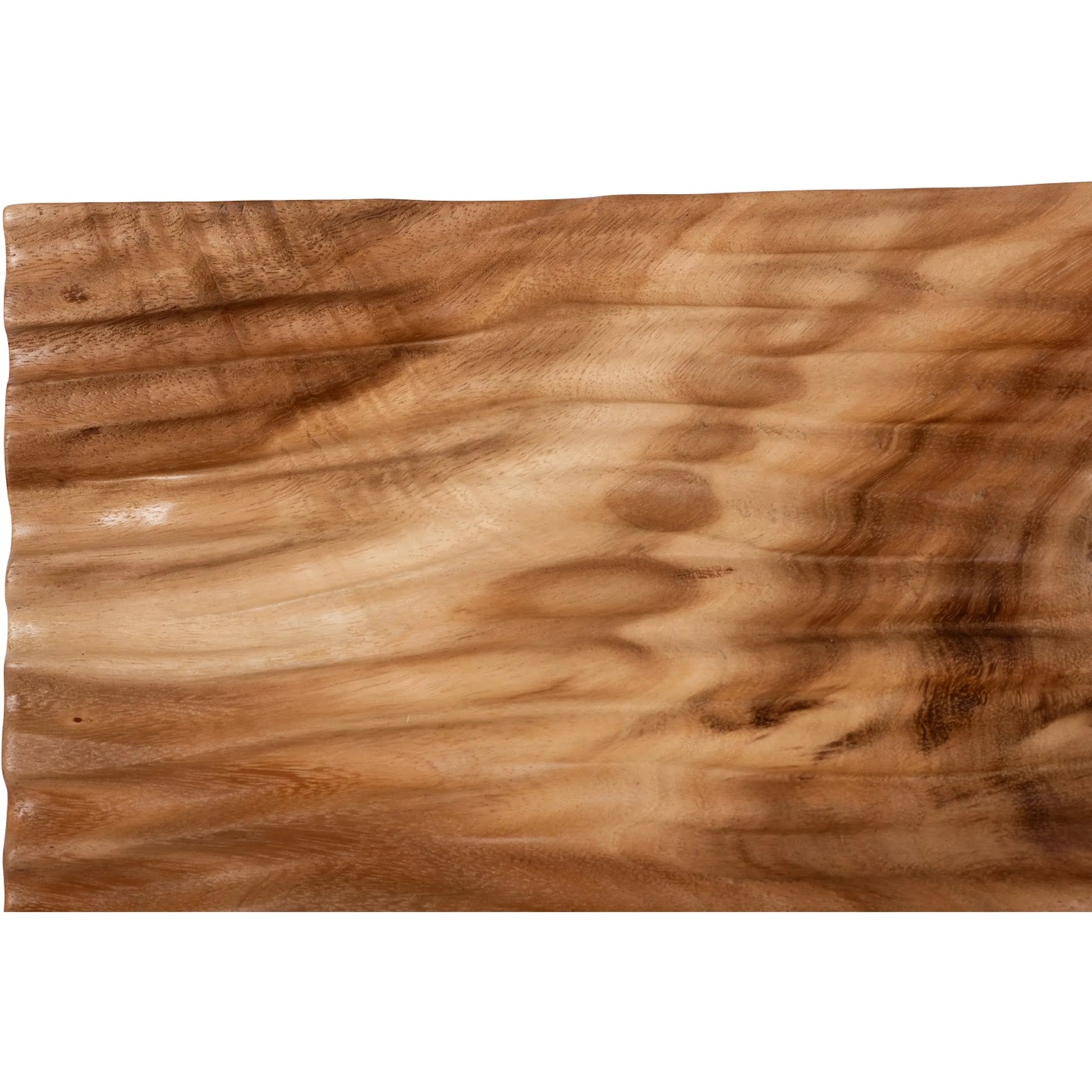 Carved Wall Tile, River by Phillips Collection in brown and natural. Made from wood, chamcha wood in a cottage & farmhouse style.