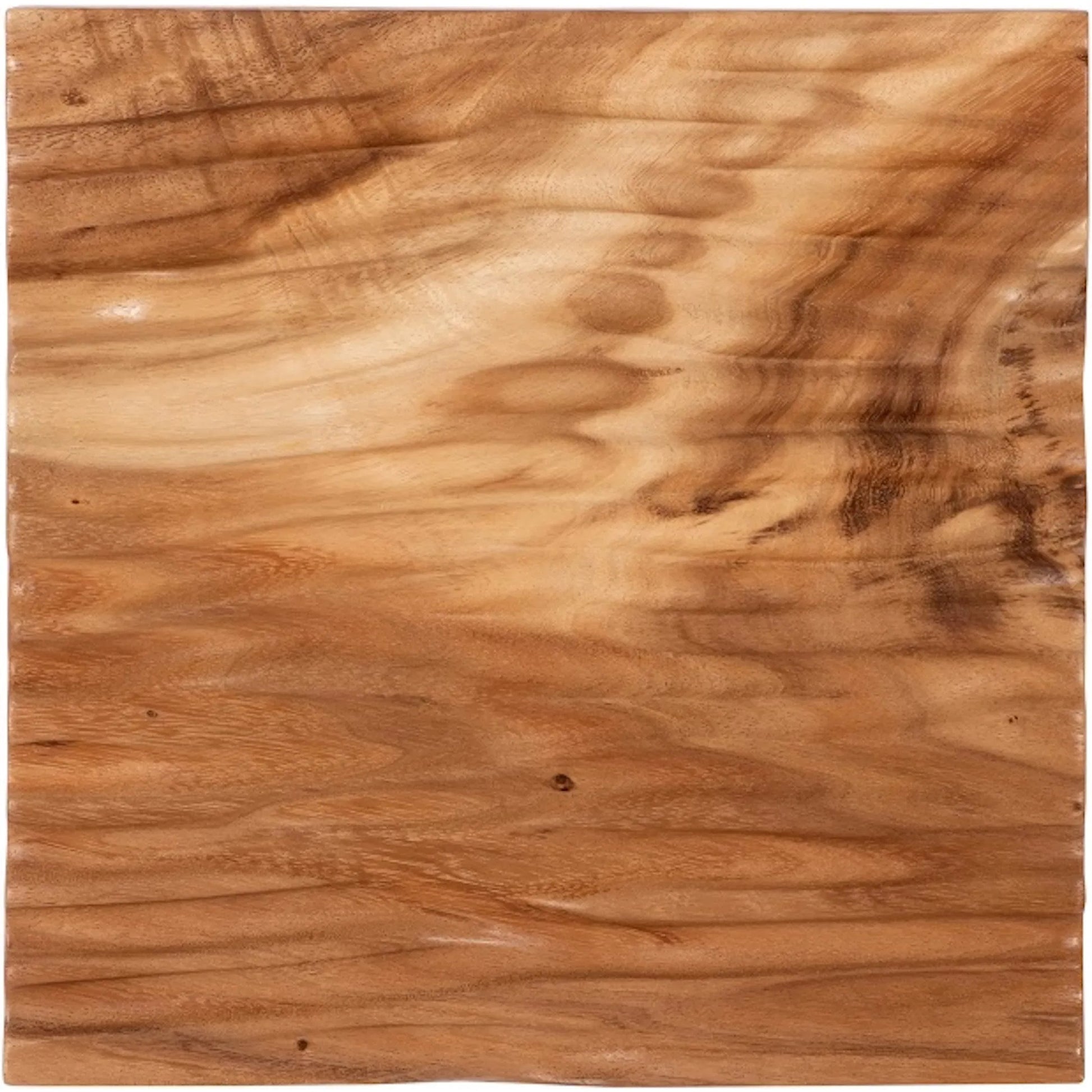 Carved Wall Tile, River by Phillips Collection in brown and natural. Made from wood, chamcha wood in a cottage & farmhouse style.
