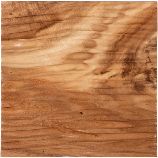 Carved Wall Tile, River by Phillips Collection in brown and natural. Made from wood, chamcha wood in a cottage & farmhouse style.