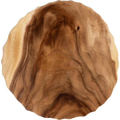 Indent Side Table by Phillips Collection in brown and natural. Made from wood, chamcha wood in a cottage & farmhouse style.