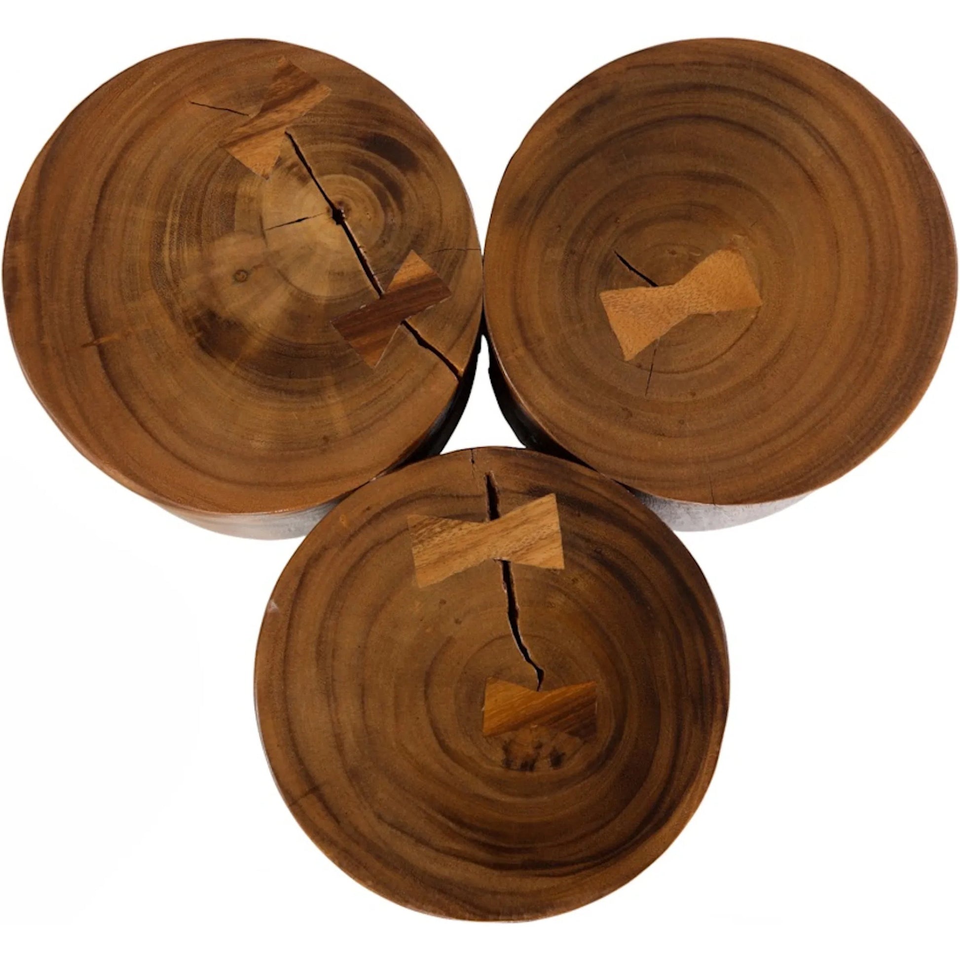 Triflora Side Table by Phillips Collection. Made from wood, chamcha wood in a transitional style.