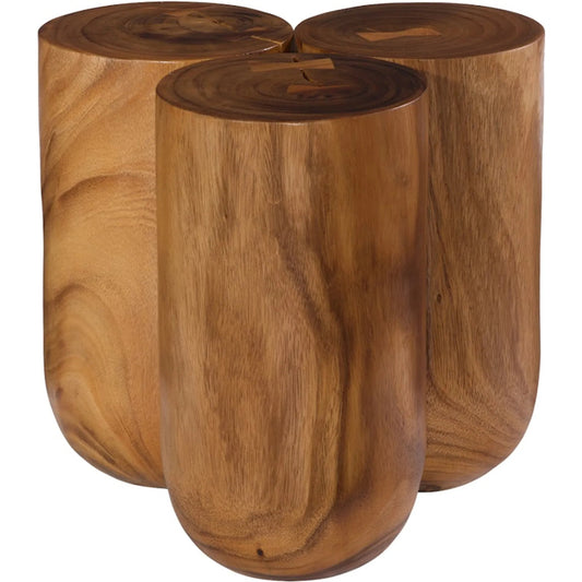 Triflora Side Table by Phillips Collection. Made from wood, chamcha wood in a transitional style.