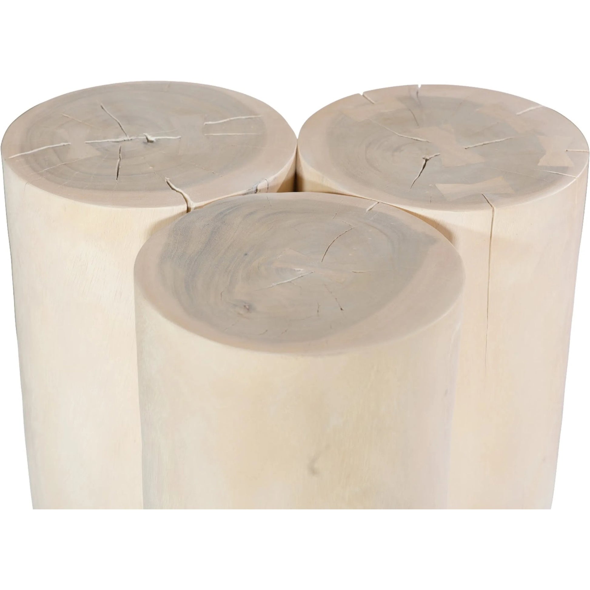 Triflora Side Table by Phillips Collection. Made from wood, chamcha wood in a transitional style.