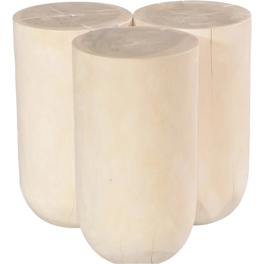 Triflora Side Table by Phillips Collection. Made from wood, chamcha wood in a transitional style.