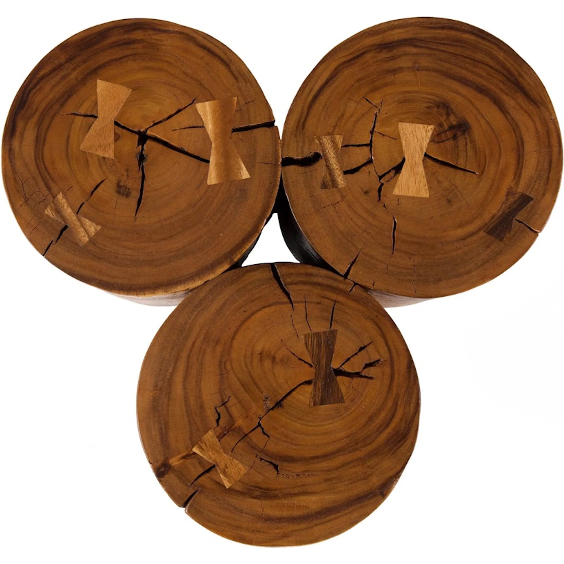 Triflora Side Table by Phillips Collection. Made from wood, chamcha wood in a transitional style.
