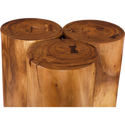 Triflora Side Table by Phillips Collection. Made from wood, chamcha wood in a transitional style.