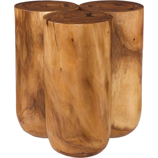 Triflora Side Table by Phillips Collection. Made from wood, chamcha wood in a transitional style.
